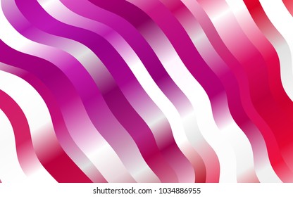 Light Purple, Pink vector background with abstract lines. Glitter abstract illustration with wry lines. The elegant pattern for brand book.