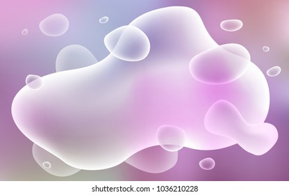 Light Purple, Pink vector background with bent lines. Blurred geometric sample with gradient bubbles.  A completely new memphis design for your business.