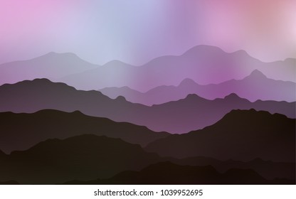 Light Purple, Pink vector background with bent ribbons. Modern gradient abstract illustration with bandy lines. Textured wave pattern for backgrounds.