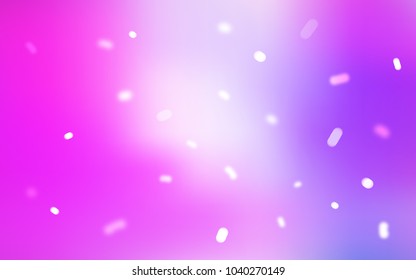 Light Purple, Pink vector background with xmas snowflakes. Blurred decorative design in xmas style with snow. The pattern can be used for new year leaflets.