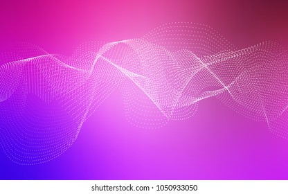 Light Purple, Pink vector background with dots. Illustration with set of shining colorful abstract circles. The pattern can be used for aqua ad, booklets.