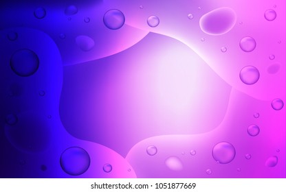 Light Purple, Pink vector background with bubble shapes. Brand-new colored illustration in memphis style with gradient. Brand-new design for your ads, poster, banner.