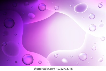 Light Purple, Pink vector background with lava shapes. Blurred geometric sample with gradient bubbles.  A new texture for your  ad, booklets, leaflets.