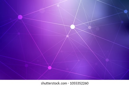 Light Purple, Pink vector background with bubbles, lines. Abstract illustration with colorful discs and triangles. Pattern can be used for beautiful websites.