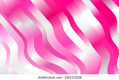 Light Purple, Pink vector background with curved circles. Creative geometric illustration in marble style with gradient. A completely new template for your business design.