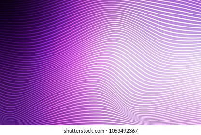 Light Purple, Pink vector background with bent ribbons. Modern gradient abstract illustration with bandy lines. The elegant pattern of a brand book.