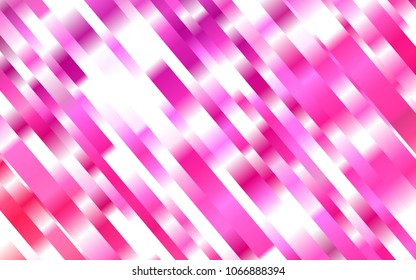 Light Purple, Pink vector background with straight lines. Lines on blurred abstract background with gradient. Best design for your ad, poster, banner.
