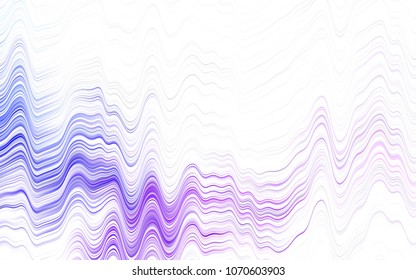 Light Purple, Pink vector background with bent ribbons. Creative illustration in halftone marble style with gradient. The best blurred design for your business.