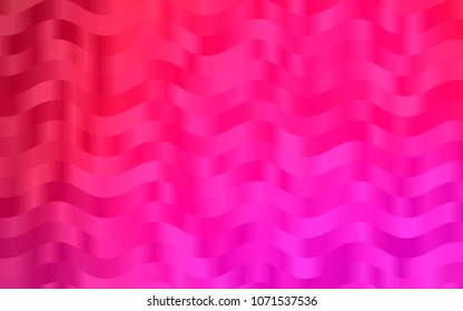 Light Purple, Pink vector background with bent lines. A vague circumflex abstract illustration with gradient. Textured wave pattern for backgrounds.