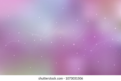 Light Purple, Pink vector background with bubbles. Beautiful colored illustration with blurred circles in nature style. Completely new template for your brand book.