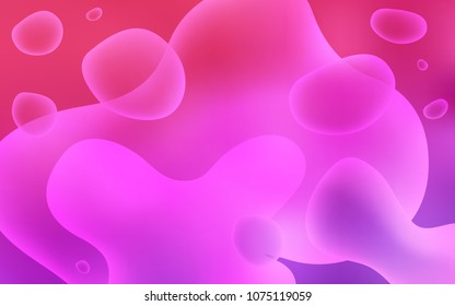 Light Purple, Pink vector background with liquid shapes. Creative illustration in halftone memphis style with gradient. The elegant pattern for brand book.