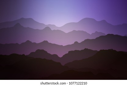 Light Purple, Pink vector background with bent ribbons. Colorful illustration in abstract mountain style with gradient. The elegant pattern for brand book.