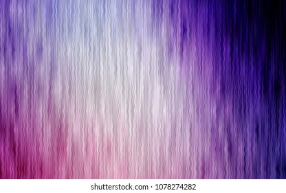 Light Purple, Pink vector background with bent ribbons. Blurred geometric sample with gradient bubbles.  The template for cell phone backgrounds.