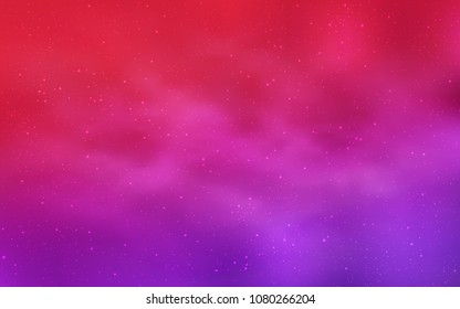 Light Purple, Pink vector background with galaxy stars. Space stars on blurred abstract background with gradient. Pattern for astrology websites.