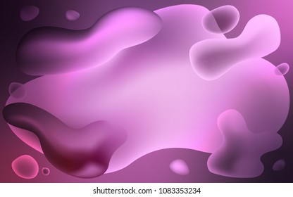 Light Purple, Pink vector background with liquid shapes. Glitter abstract illustration with wry lines. Pattern for your business design.