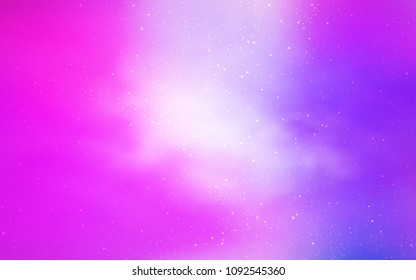 Light Purple, Pink vector background with galaxy stars. Modern abstract illustration with Big Dipper stars. Pattern for astronomy websites.