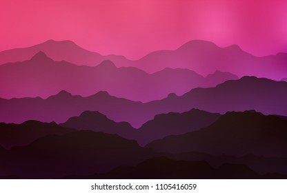 Light Purple, Pink vector background with lava shapes. Creative geometric illustration in mountain style with gradient. The best blurred design for your business.