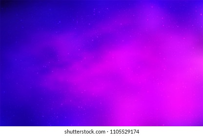 Light Purple, Pink vector background with galaxy stars. Modern abstract illustration with Big Dipper stars. Template for cosmic backgrounds.