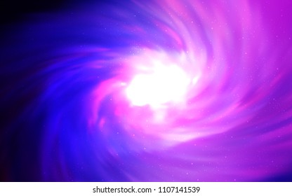Light Purple, Pink vector background with galaxy stars. Shining illustration with sky stars on abstract template. Pattern for futuristic ad, booklets.