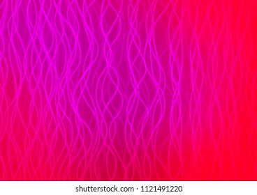 Light Purple, Pink vector background with bent lines. A vague circumflex abstract illustration with gradient. Pattern for your business design.