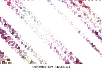 Light Purple, Pink vector background of rectangles and squares. Style quilt and blanket. Geometrical rectangular pattern. Repeating pattern with rectangle shapes.