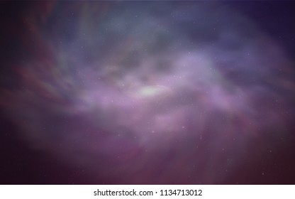 Light Purple, Pink vector background with galaxy stars. Modern abstract illustration with Big Dipper stars. Template for cosmic backgrounds.