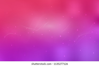 Light Purple, Pink vector background with bubbles. Blurred decorative design in abstract style with bubbles. Pattern can be used as texture of water, rain drops.