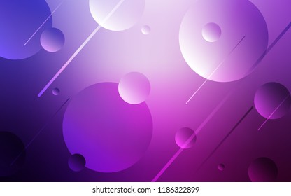 Light Purple, Pink vector background with bubbles. Illustration with set of shining colorful abstract circles. Pattern can be used for beautiful websites.