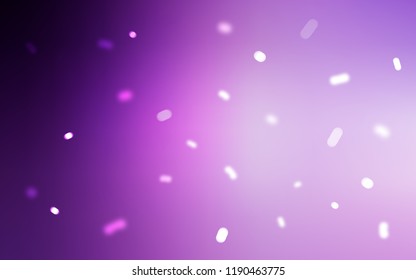 Light Purple, Pink vector background with xmas snowflakes. Blurred decorative design in xmas style with snow. The pattern can be used for new year ad, booklets.