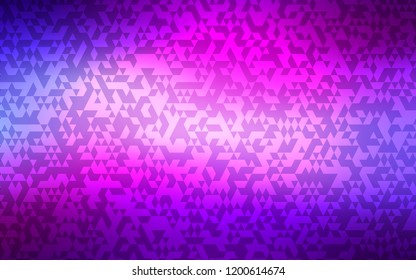 Light Purple, Pink vector background with triangles. Beautiful illustration with triangles in nature style. Pattern for busines ad, booklets, leaflets