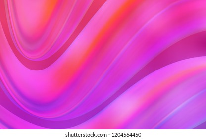Light Purple, Pink vector background with curved circles. Glitter abstract illustration with wry lines. A completely new template for your business design.