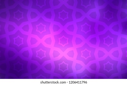 Light Purple, Pink vector background with colored stars. Glitter abstract illustration with colored stars. Best design for your ad, poster, banner.