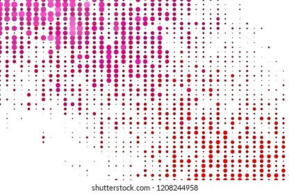 Light Purple, Pink vector background with bubbles. Abstract illustration with colored bubbles in nature style. Pattern for ads, booklets.