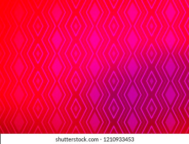 Light Purple, Pink vector background with lines, rhombuses. Glitter abstract illustration with colorful lines, rhombuses. Smart design for your business advert.