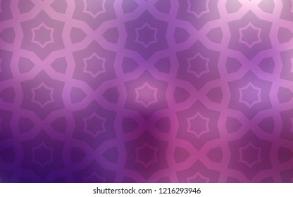 Light Purple, Pink vector background with colored stars. Stars on blurred abstract background with gradient. Pattern for wrapping gifts.