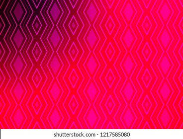 Light Purple, Pink vector background with lines, rhombuses. Colorful decorative design in simple style with lines, rhombuses. Best design for your ad, poster, banner.