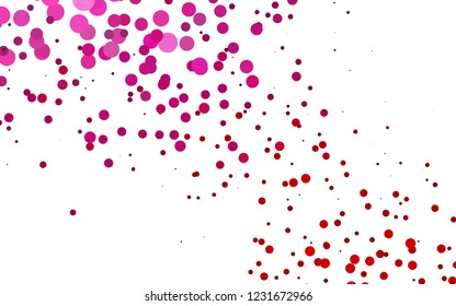 Light Purple, Pink vector background with bubbles. Blurred decorative design in abstract style with bubbles. Design for posters, banners.