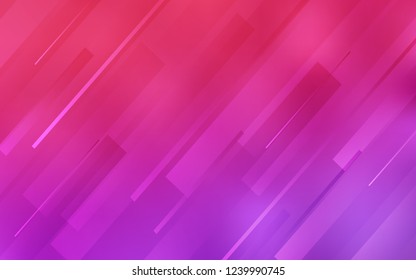 Light Purple, Pink vector background with straight lines. Lines on blurred abstract background with gradient. Best design for your ad, poster, banner.