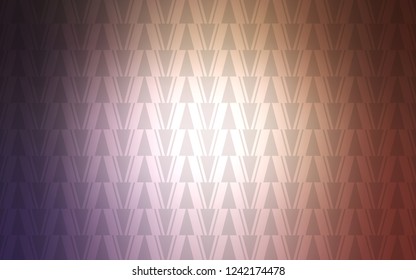 Light Purple, Pink vector background with triangles, lines. Triangles on abstract background with colorful gradient. Pattern for commercials.