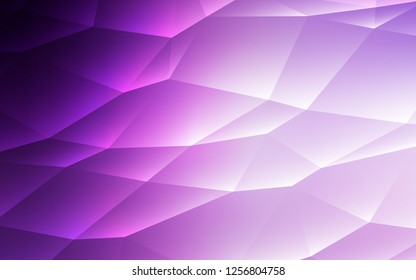 Light Purple, Pink vector background with triangles. Beautiful illustration with triangles in nature style. Pattern can be used for websites.