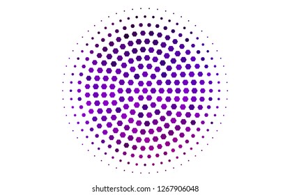 Light Purple, Pink vector background with hexagons. Illustration with set of colorful hexagons. Pattern can be used for landing pages.