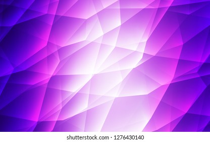 Light Purple, Pink vector background with triangles. Beautiful illustration with triangles in nature style. Template for wallpapers.