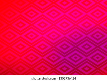 Light Purple, Pink vector background with lines, rhombuses. Modern geometric abstract illustration with lines, squares. Pattern for websites, landing pages.