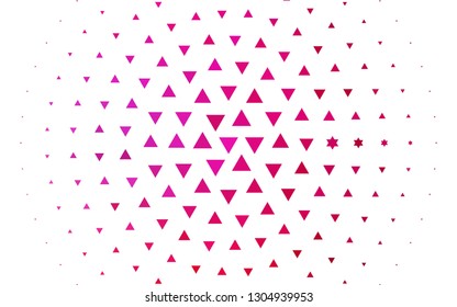 Light Purple, Pink vector background with triangles. Decorative design in abstract style with triangles. Pattern for commercials.