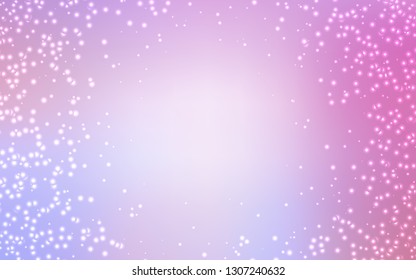 Light Purple, Pink vector background with galaxy stars. Modern abstract illustration with Big Dipper stars. Best design for your ad, poster, banner.