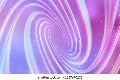 Light Purple, Pink vector background with astronomical stars. Blurred decorative design in simple style with galaxy stars. Pattern for astrology websites.