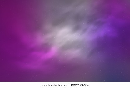 Light Purple, Pink vector background with astronomical stars. Space stars on blurred abstract background with gradient. Pattern for astrology websites.