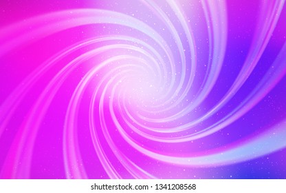 Light Purple, Pink vector background with astronomical stars. Shining illustration with sky stars on abstract template. Template for cosmic backgrounds.