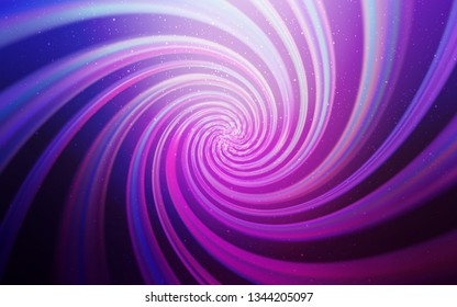Light Purple, Pink vector background with astronomical stars. Blurred decorative design in simple style with galaxy stars. Best design for your ad, poster, banner.