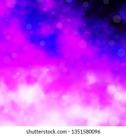 Light Purple, Pink vector background with circles. Colorful illustration with gradient dots in nature style. Design for posters, banners.